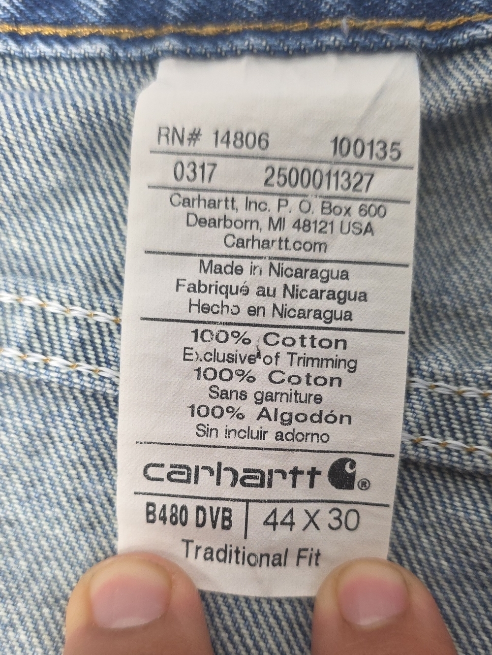 Carhartt Men’s Denim Jeans in Medium Blue - Picture 2 of 6